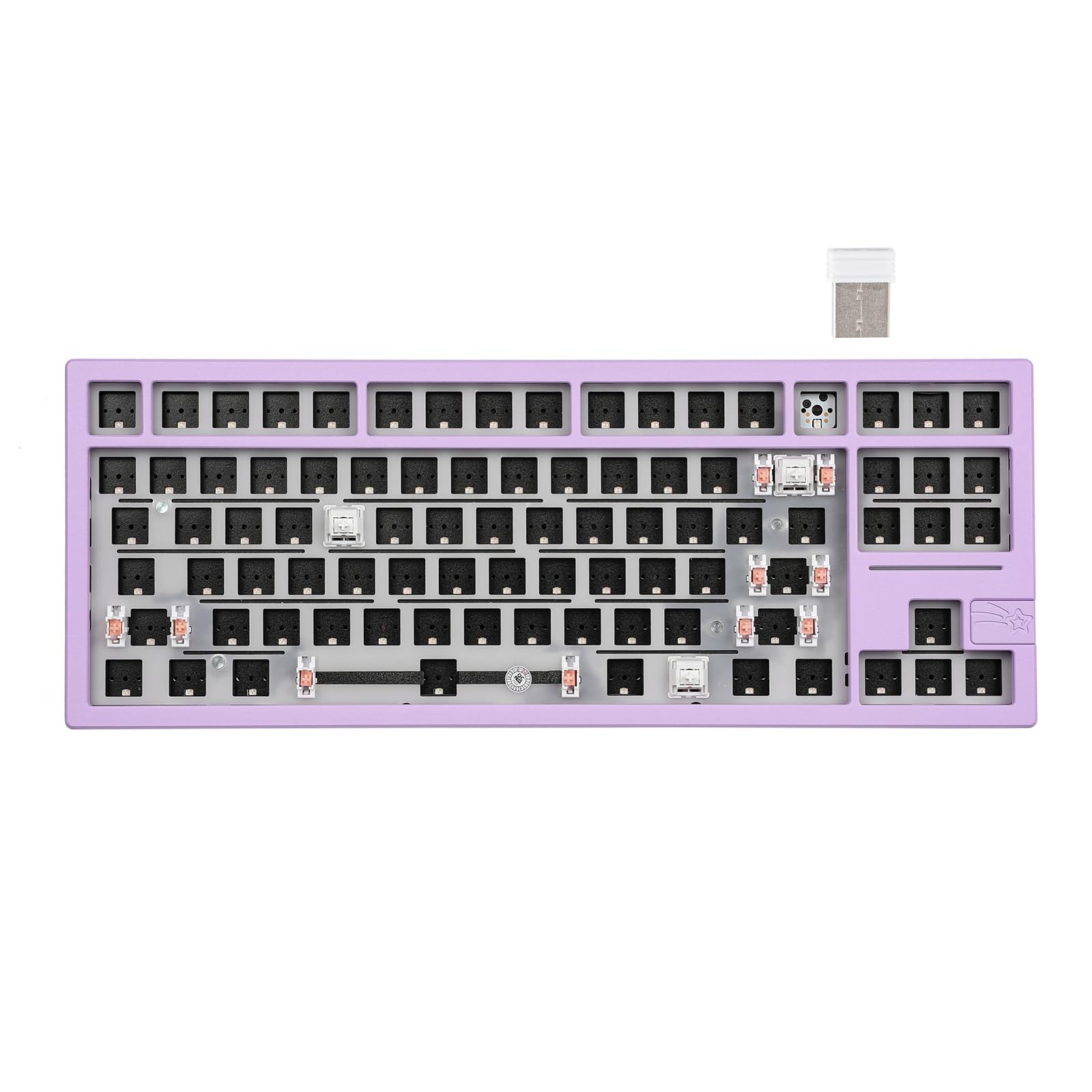 

Комплект ігрової клавіатури EPOMAKER x Feker Galaxy80 Бездротовий набір Barebone з ЧПУ з алюмінієвого сплаву Кріплення прокладки Гаряча заміна для комплекту клавіатури NKRO