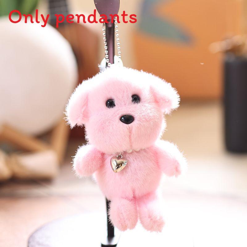 Cute Animal Plush Doll With Love Heart Pendant For Bag Accessories And Gifts