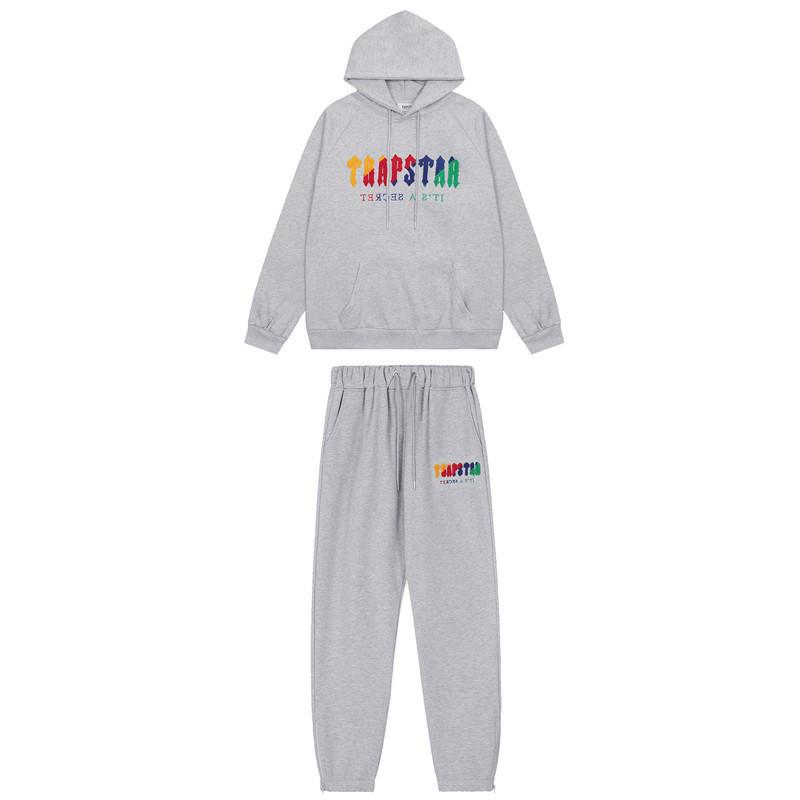 Trapstar Rotes & Schwarzes Tigerkopf Hoodie und Hosen Set