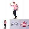 Where's Wally Halloween Costume Fun And Smart Uk Anime Cos Dress-up Outfit