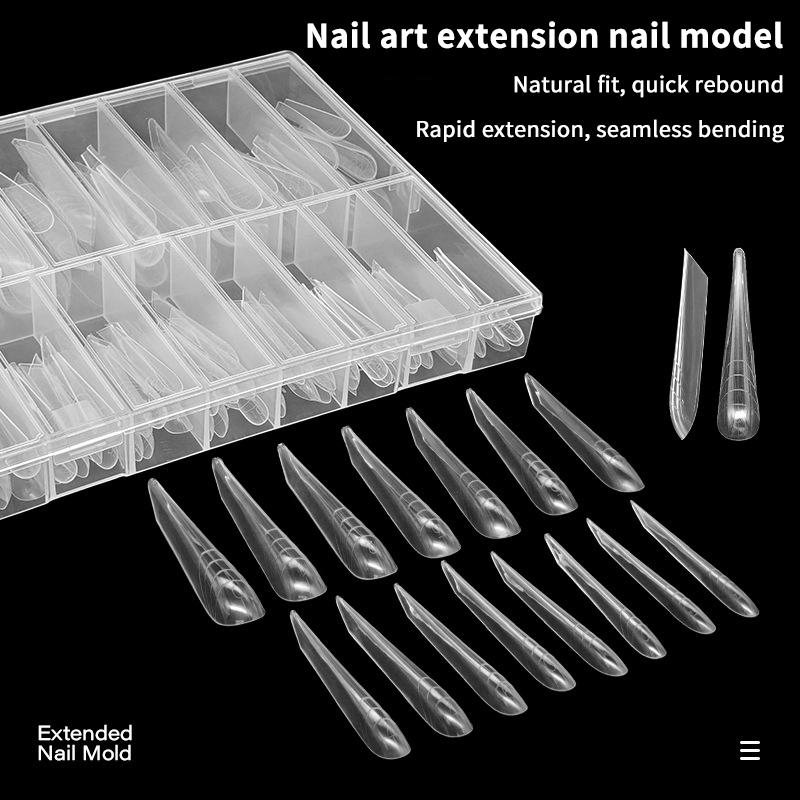 30/150Pcs/Box Mechanical Dragon Claw Nail Forms For Extension Gel Nail Molds Nail Extension Forms For Building Gel Manicure