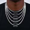 3/4/5mm Edelstahl Klinge Kette Halskette für Männer, Wasserdicht Nicht verblassend Flache Schlangen Glieder Kette, Mode Schmuck Zubehör