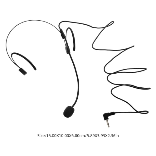 ERINGOGO Headset Microphone for Speakers, Teachers, and Education, Wired Microphone, Lightweight, Comfortable, Portable, and Convenient, Black