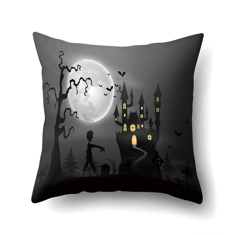 Halloween Pillowcase Car Waist Pillow Pumpkin Sofa Cushion Cover Office Home Living Room Pillowcase