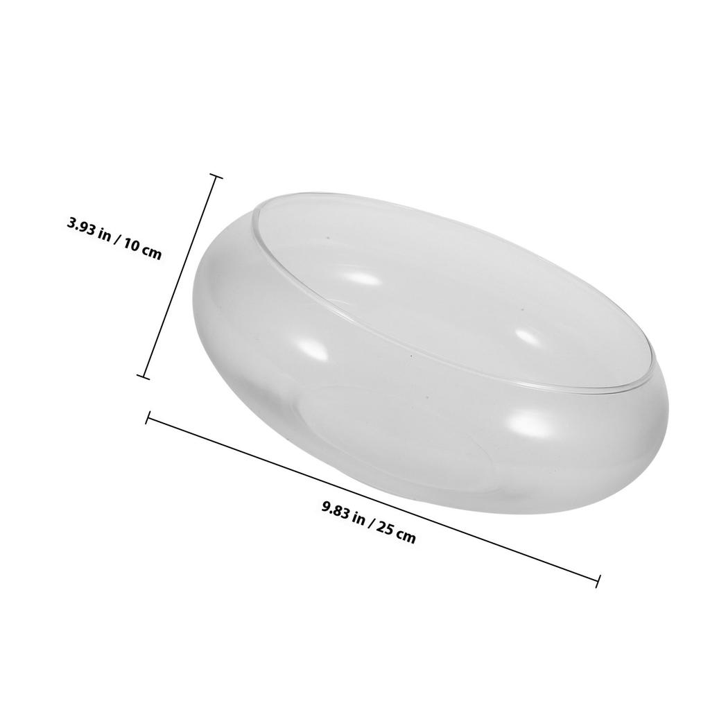 Glass Fish Bowl Small Desktop Aquarium Transparent Fish Tank Goldfish Bowl Hydroponic Plant Vase for Home Glass Round Aquarium