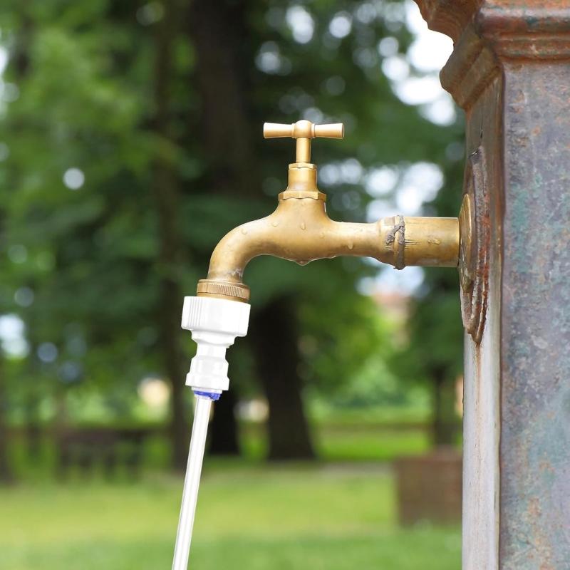 2PCS Leak Proof System Adapter Food Safe Plastic Quick Connection Fittings for Kitchen Sink Faucet Beverages Dispensers