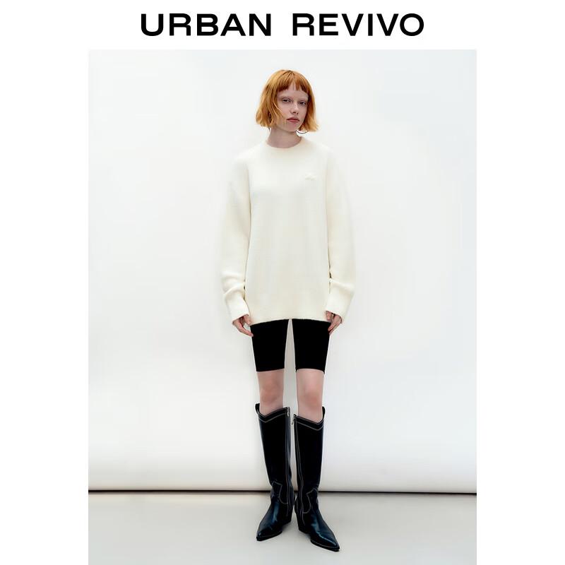 UR Women's 2024 Spring Textured Boat Neck Loose Knit Top