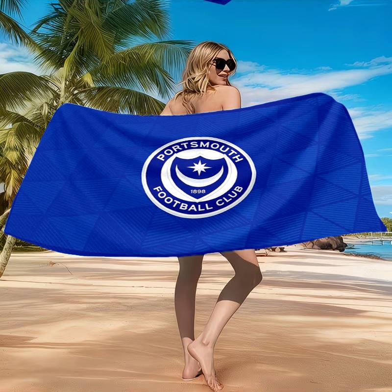 Asciugamano da Spiaggia in Microfibra con Stemma FC Ports, Morbido e Assorbente, Asciugatura Rapida, Ideale per Viaggi Estivi, Essenziale per la Spiaggia, Piscina