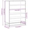 VidaXL Shoe Cabinet Smoked Oak Engineered Wood and Metal 3300872