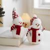 Plush Foam Snowman Figurine Christmas Desktop Decor Cute Doll Window Holiday Atmosphere