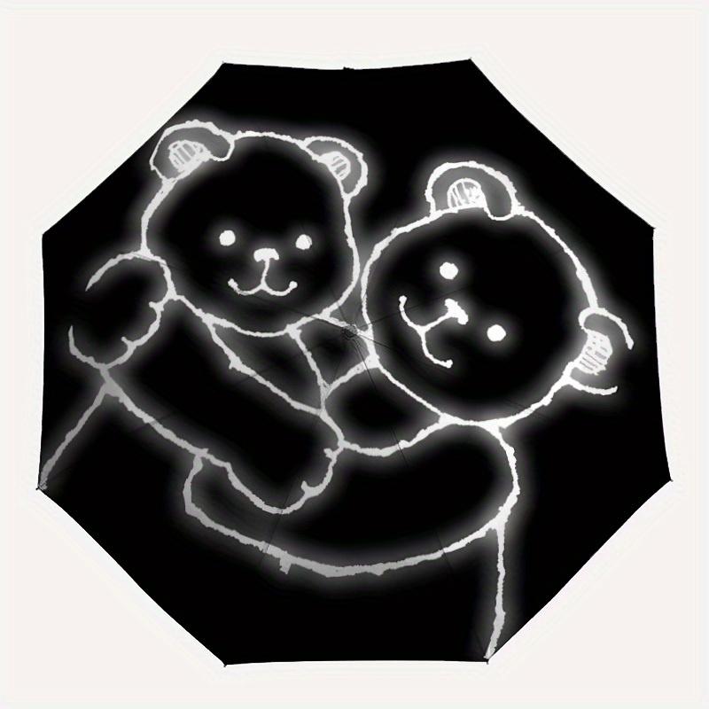 

1pc Bear Hug Automatic Folding Umbrella, Portable & Foldable Design with 8 Ribs, Casual Outdoor Accessory yy250805067
