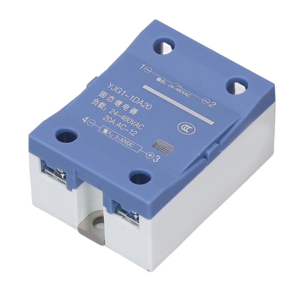 Solid State Relay Single Phase 20A DC3?32V to AC24?480V Contactless Solid State Relay for