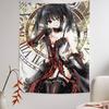 Cool And Cute T-Tokisaki Kurumi Anime Anime Tapestry Hanging Tarot Hippie Wall Rugs Dorm Home Decor