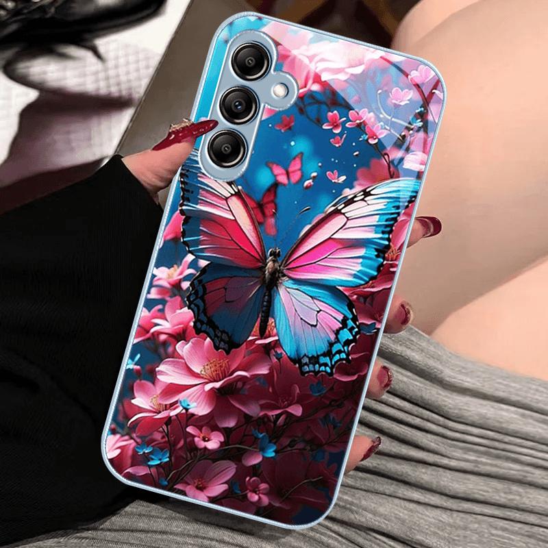 Gehärtetes Glas Case Für Samsung A55 A56 A54 A53 A52 A52S A51 A50 A50S Cases Für Galaxy A34 A33 A32 A42 Hartes PC Glas Handyhülle