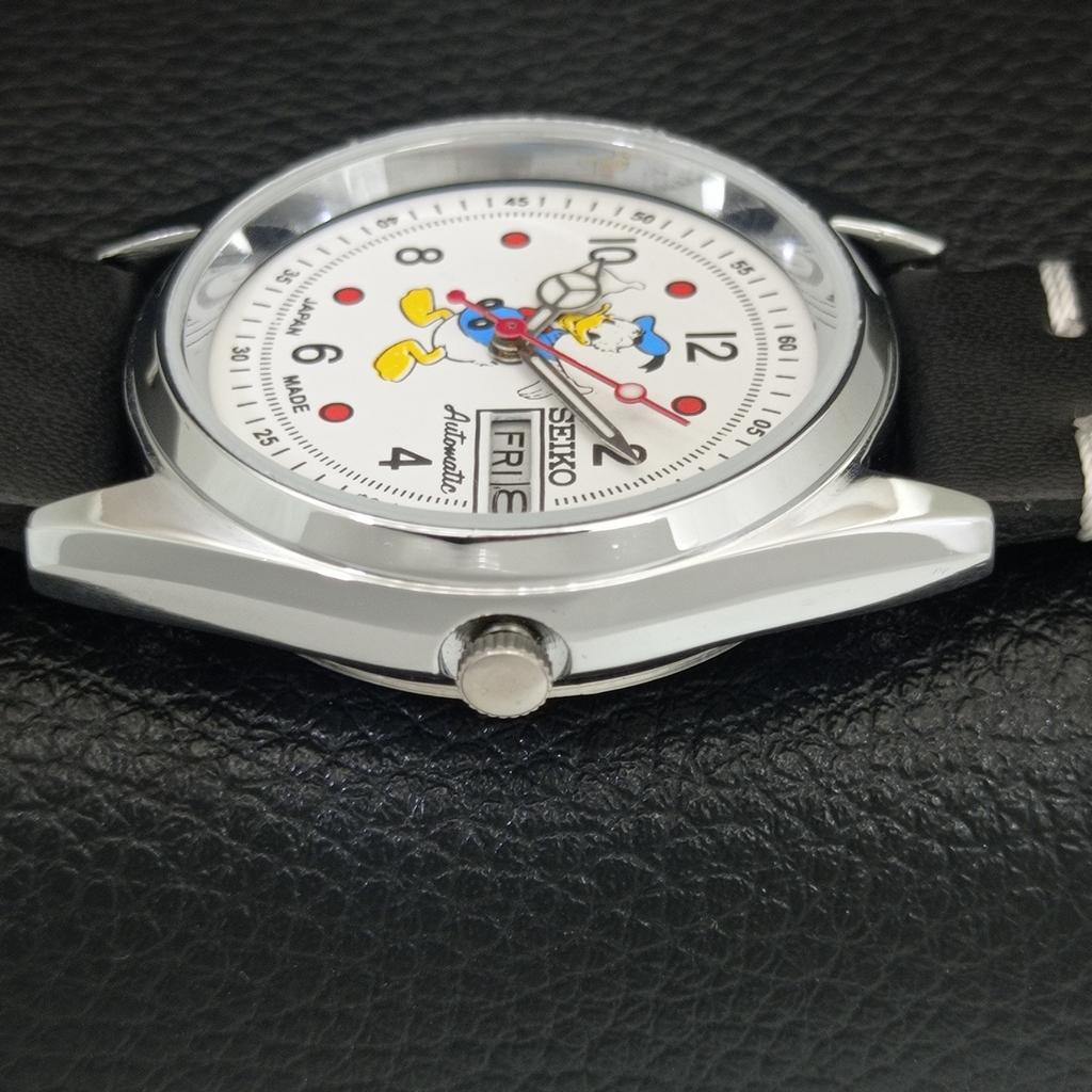 AUTOMATIC REFURBISHED SEIKO 6309A JAPAN MENS VINTAGE WHITE DIAL WATCH a443083-1