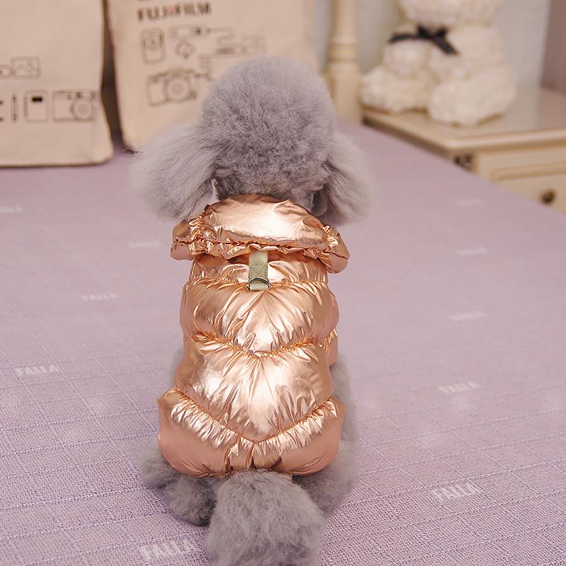 

Теплая хлопковая одежда для собак и кошек на осень/зиму - Дизайн на четыре лапы с пряжкой для маленьких пород, таких как тедди, бишон и померанский шпиц S