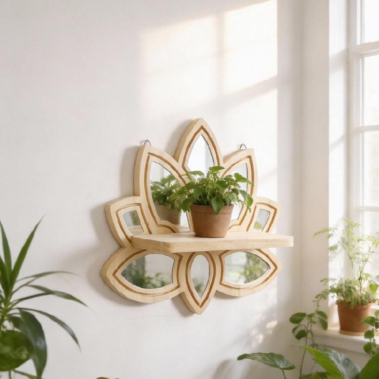 Wall Planter Indoor,Wooden Hanging Vase for Dried Flower,Plant Holders Modern Farmhouses Wall Decors for Living Room