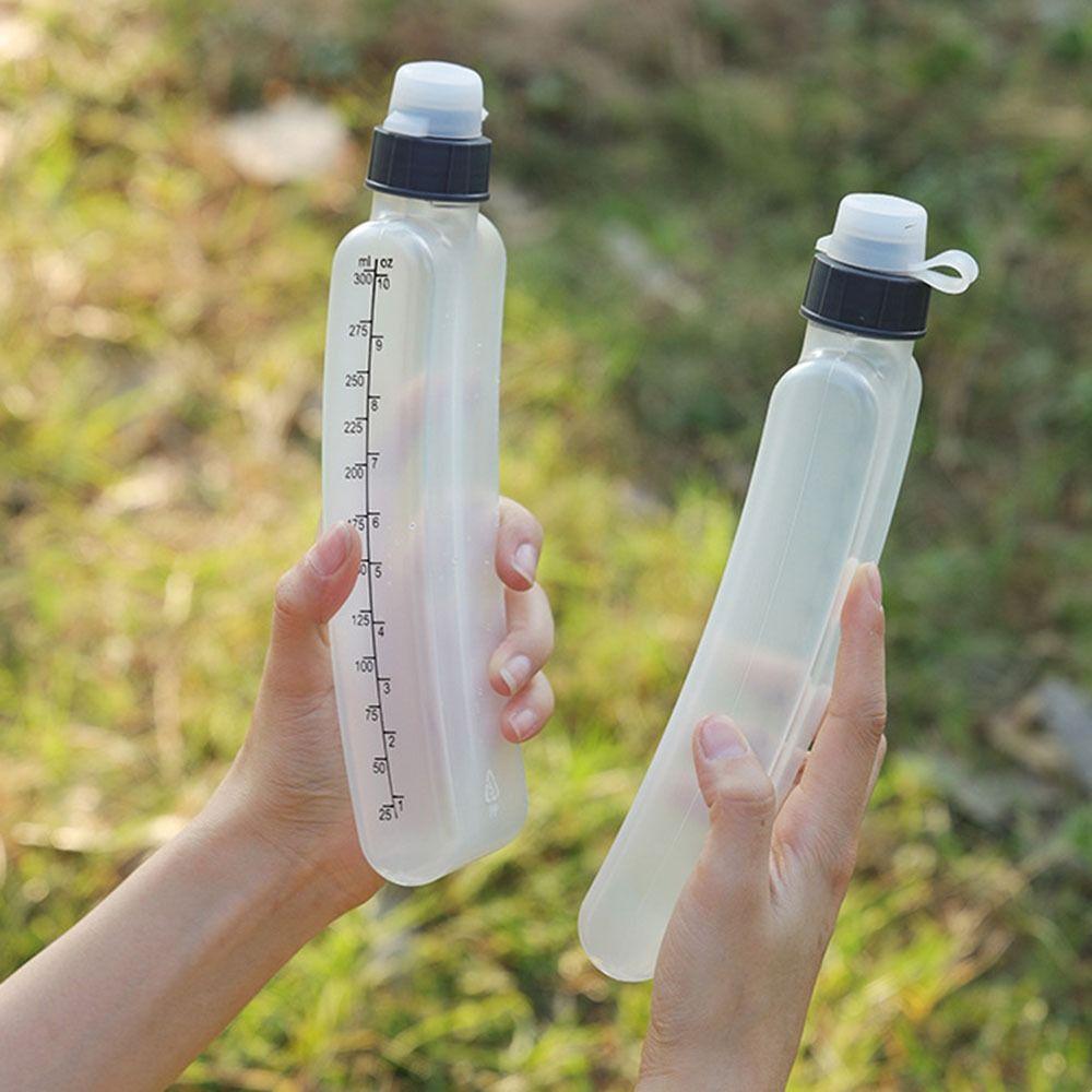 Portable Curved Water Flask 180/330/350ml Squeezing Water Bottle Running Water Bottle  Fitness
