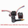 3650 4500KV Brushless Motor with 60A ESC & Heat Sink Combo Replacement for   HPI    1:8 Celsius 1:10 Remote Control Car and Boat Part