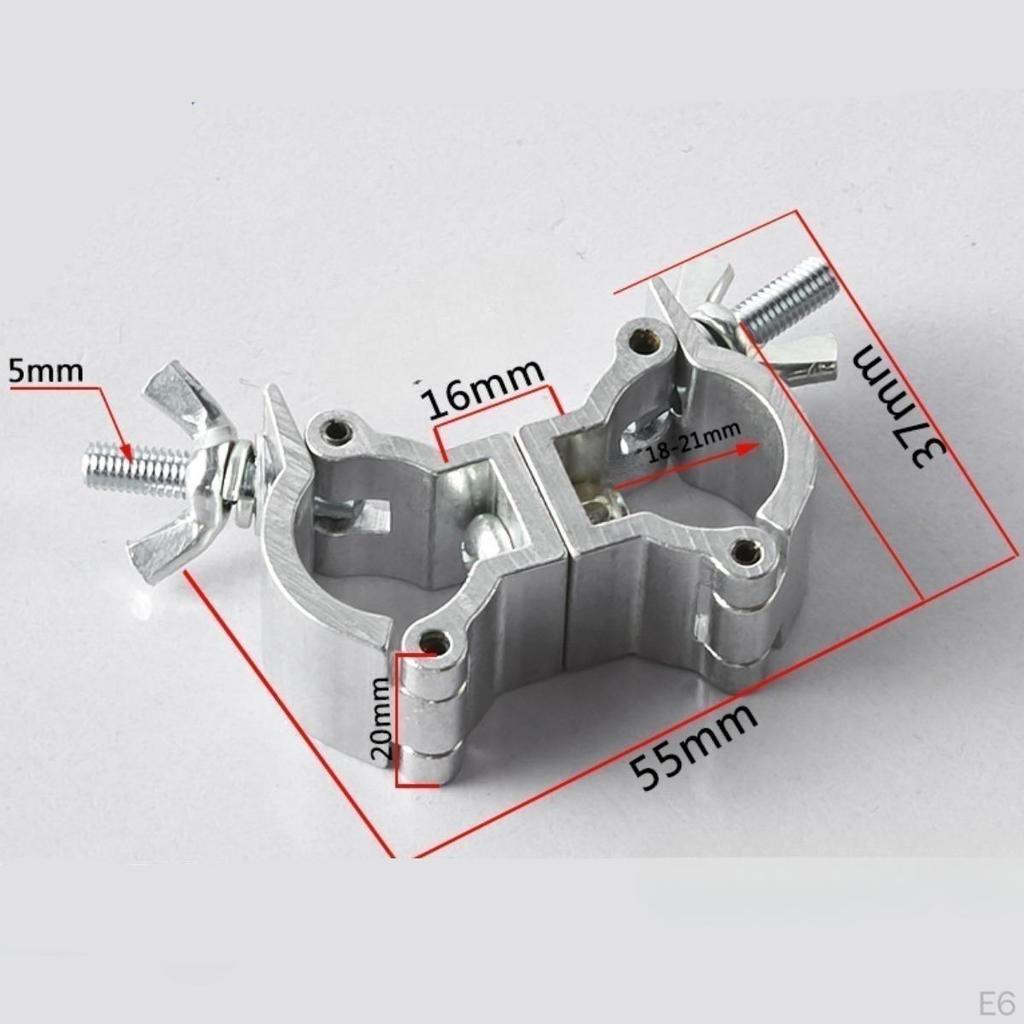 Bühnenlichtklemme Aluminium 15kg Tragfähigkeit Hängehaken für 18-21mm Rohr/Rohrstange