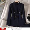 Women's Professional Suit Set: Elegant Spring/Autumn Attire for College Interviews & Hotel Manager Uniform.