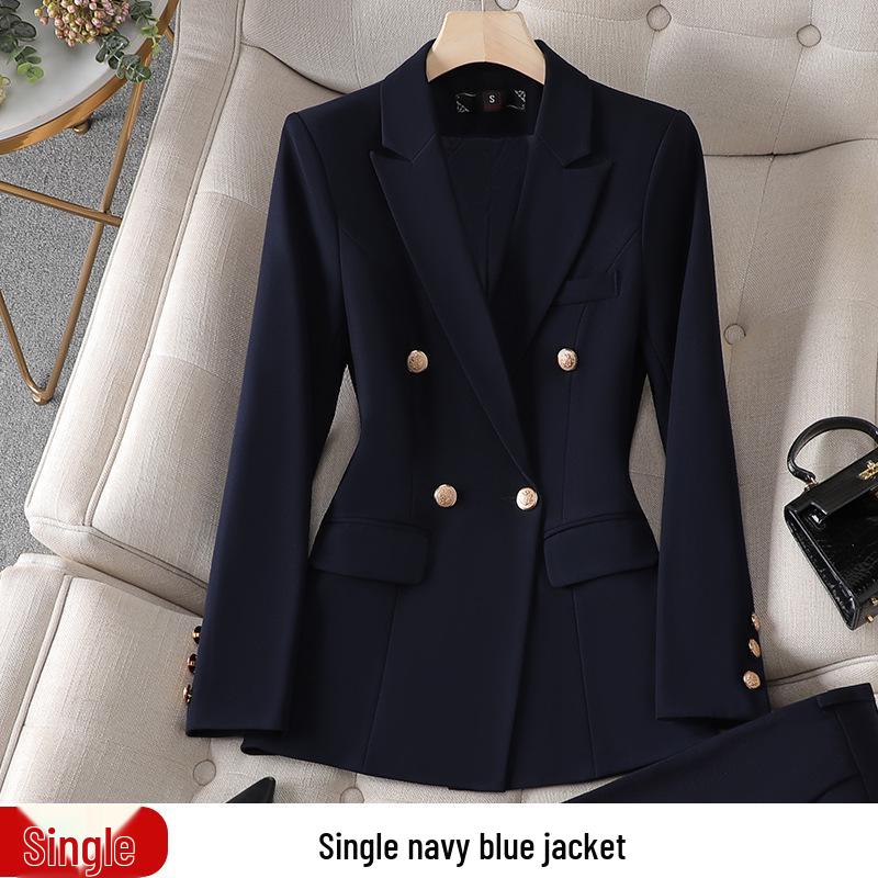 Women's Professional Suit Set: Elegant Spring/Autumn Attire for College Interviews & Hotel Manager Uniform.