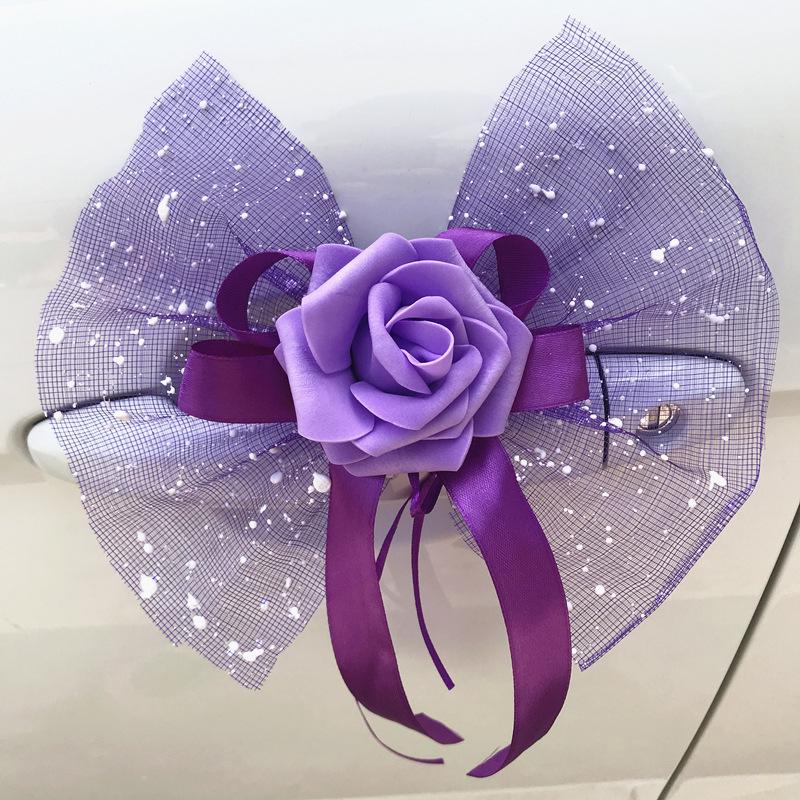 Door Handles Beautiful Wedding Party Festival Supplies Rear View Mirror Decorations For Wedding Car Decor Decoration Flower NEW