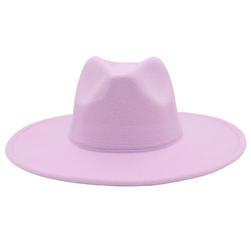 Stylish Cashmere Wide-Brim Felt Fedora Hat