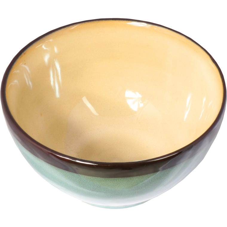 Exclusive Green-Beige Ceramic Dishwasher-Safe Bowl