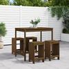 Vidaxl 5-Cz. Garten-Bartisch-Möbelset, Honigbraun, Kiefer