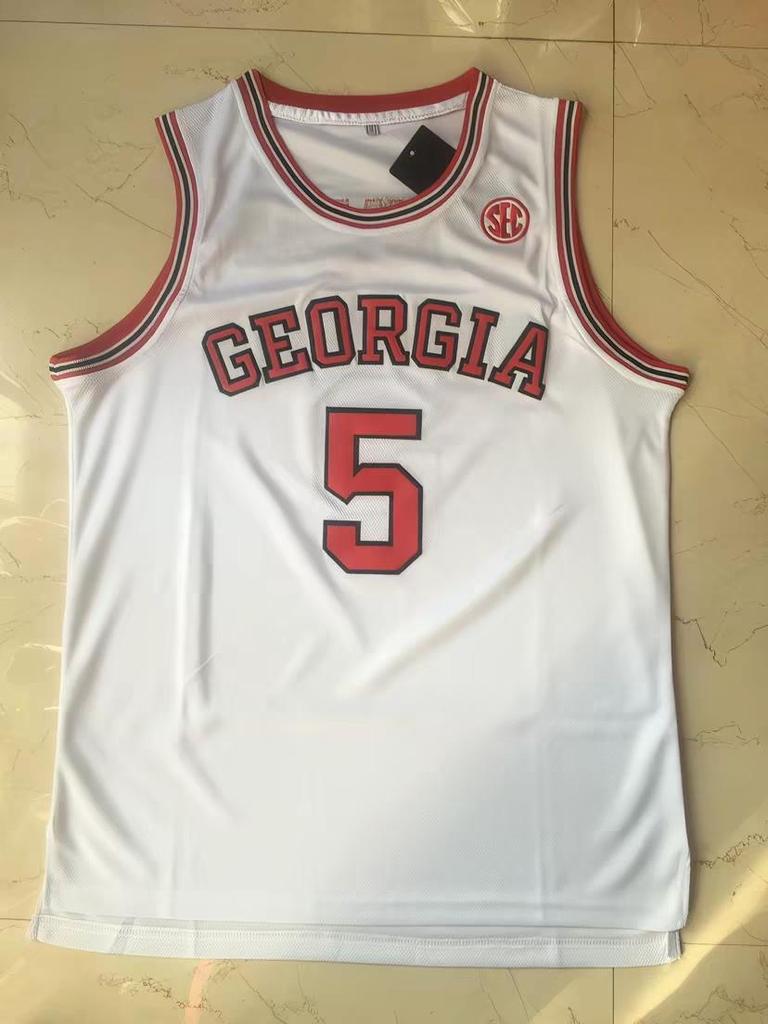 Edwards 5 Vintage Red & White Jersey | Embroidered Hip Hop Basketball Tank | Training & Casual Wear