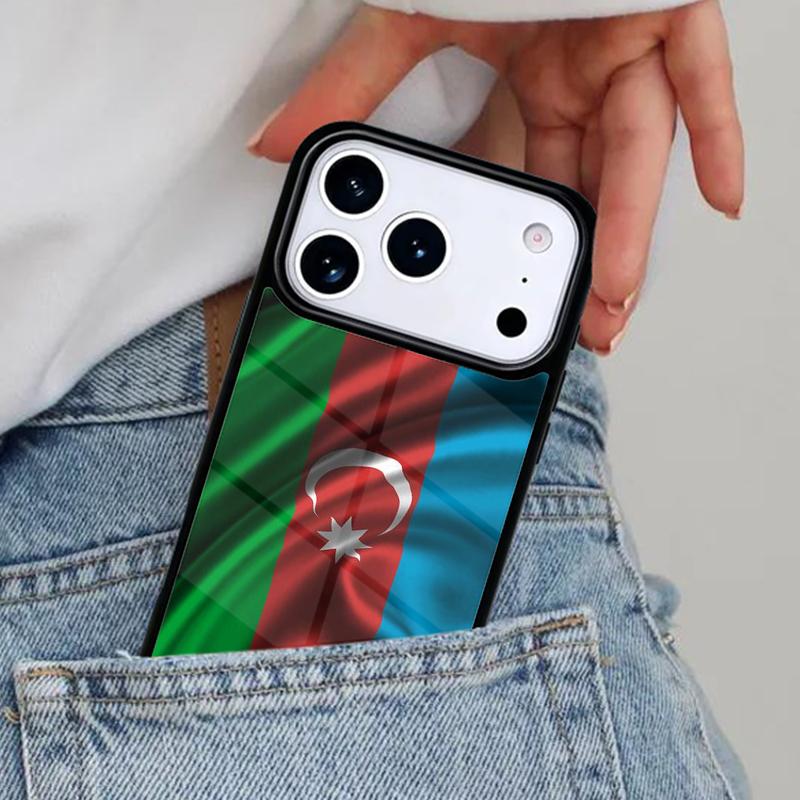 Aserbaidschan Flagge Handyhülle für iPhone 16e 15 14 13 12 17 Pro Max Plus Air 17pro Hülle Coque
