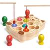 Wooden Magnetic Fishing Game Toy, Montessori Fine Motor Skill Learning Toy for Kids 3+, Color Matching Educational Gift for Boys Girls