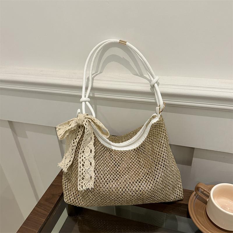 Elegant Vintage Woven Tote Bag For Women Perfect For Everyday Use And Fashion