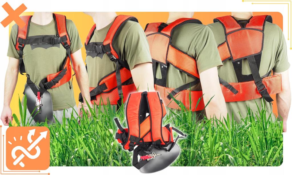 Strong Straps for Petrol Brushcutter String Trimmer Carrying Straps Harness Adjustable