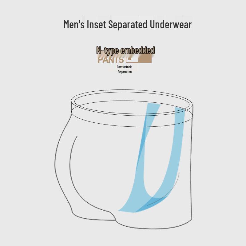 Men's Anti-Displacement U-Convex Varicocele Boxer Briefs with Scrotal Support Pouch