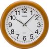 CASIO Wall Clock, Brown, Analog, Wooden Frame, Wood Grain Finish, Silent, Continuous Second Hand, IQ-136-7JF