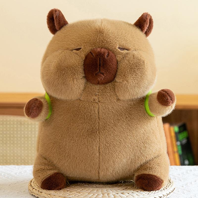 

New Dudu backpack capybara plush doll holiday gift Internet celebrity Kapibara pouch doll ornament 38cm0.435KG