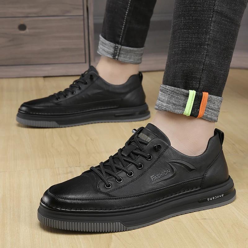 Men Leather Shoes Outdoor Fashion Sneakers Mens Luxury Flat Classic Business Men Oxford Shoes Handmade Men Casual Shoes