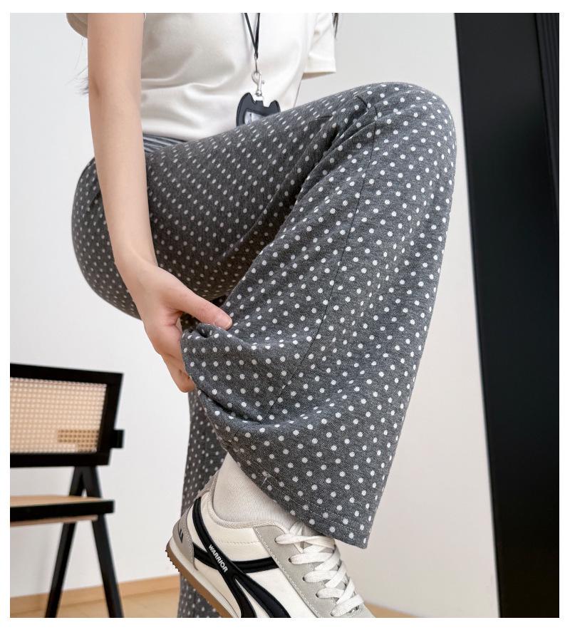 Women's American-Style Polka Dot High-Waisted Flare Yoga Pants - Slimming Spring/Summer Sportswear