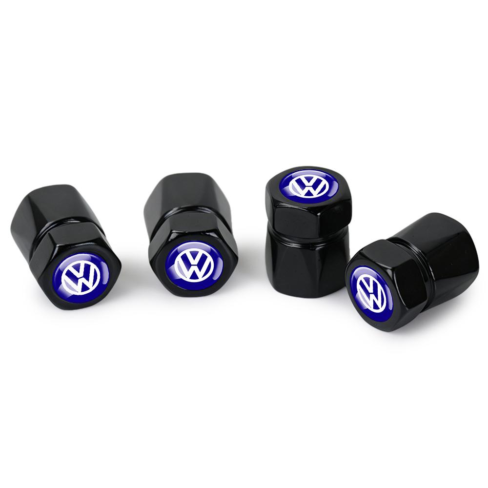 4PCS Car Styling 3D Aluminum Metal Car Wheel Tire Air Valve Caps Cover Valve Cap For VW Rline Passat M161 Tiguan GTI Golf GTD Bora B6