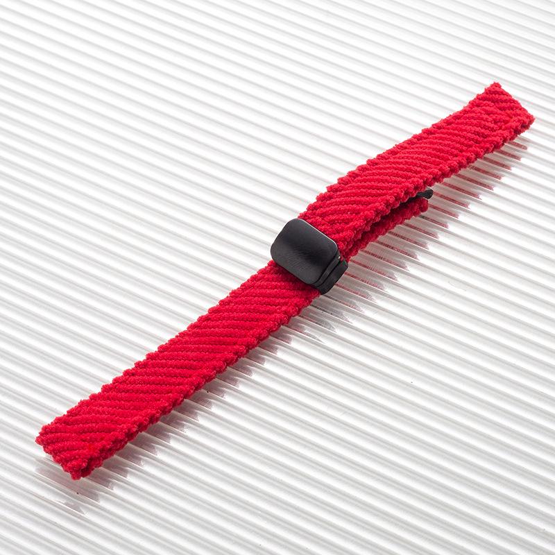 

Universal Magnetic Buckle Strap for Apple, Huawei, Xiaomi Smartwatches - Plush, Breathable, Multi-color Options Other 14mm [No Connector] червоний