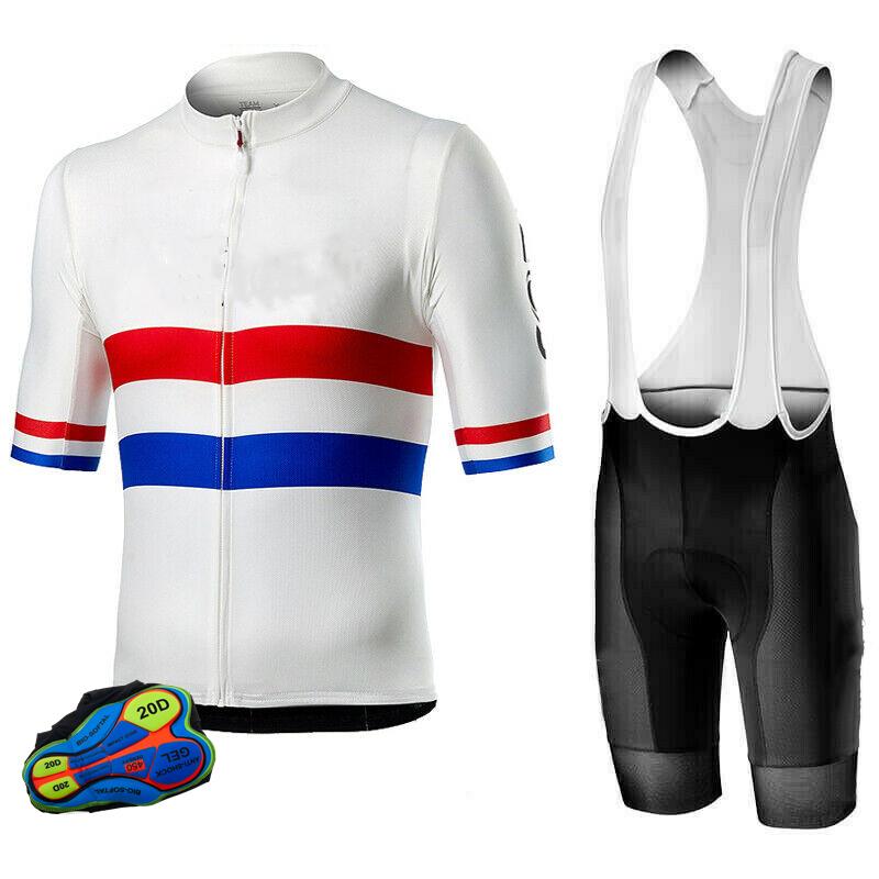 2026 Best Seller Summer Short Sleeve Cycling Suit Men's Top and Bottom Bib Shorts Kit Bike Jersey Set Cycling Clothing with Pocket