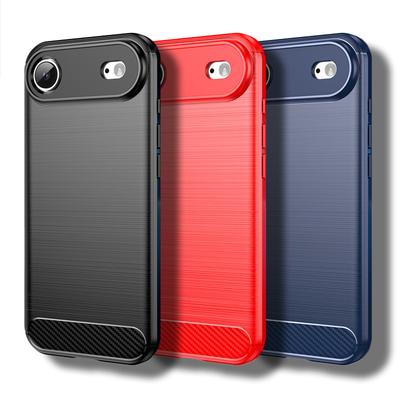 For iPhone 17 AIR Case For iPhone 17 Air 13 14 15 16 17 Pro Max Cover Carbon Fiber Shockproof Silicone Bumper For iPhone 17