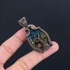 Water Melon Tourmaline Pendant, 999 Copper Wire Wrapped Gemstone Jewelry, Handmade Pendant, For Thanksgiving