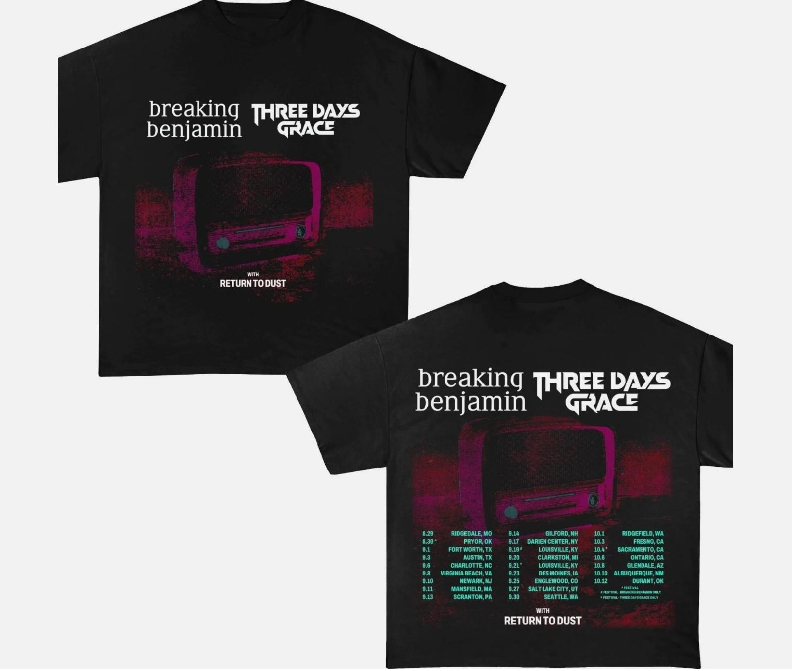 Three Days Grace Breaking Benjamin 90s Vintage T-Shirt XXL