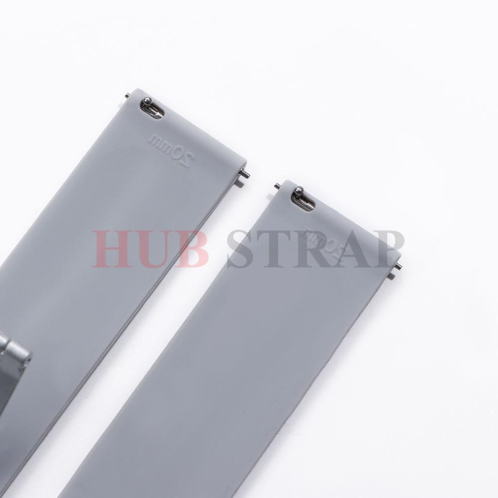 18mm 20mm 22mm Folding Buckle Silicone Strap for Rolex Band Universal Soft Rubber Strap Quick Release Replacement Bracelet