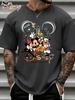 Disney Castle Cartoon Print T-shirt 2026 Summer Harajuku Loose Casual Short Sleeve Top Men Women