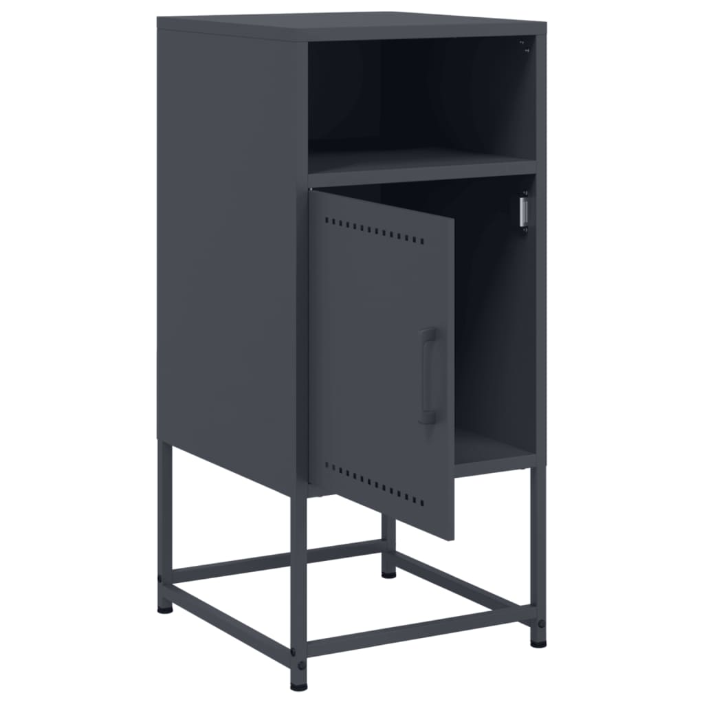Nightstands 2 pcs Anthracite 36 x 39 x 78 cm Steel