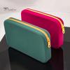 Detachable Wrist Strap Cosmetic Pouch Bag Zipper Closure Portable Silicone Makeup Storage Stain-resistant Case with for Home Travel Stain-proof